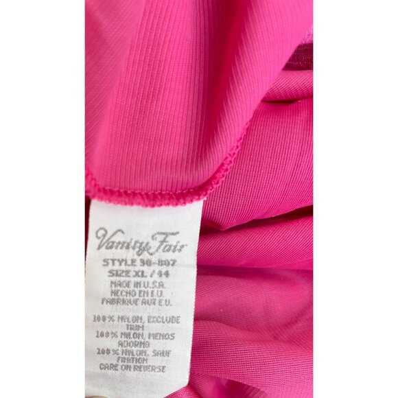 Vanity Fair Pink Nylon Sleeveless Nightgown XL Made In USA - Picture 6 of 10